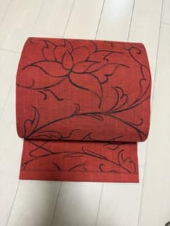 赤い花模様 袋帯のサムネイル