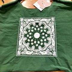 刺繍トートバッグ グリーン ペイズリー柄のサムネイル