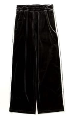 share spirit hyde着ベロアサイドライン トラックパンツ ブラック share spirit hyde着ベロアサイドライン トラックパンツ ブラック