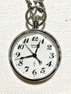 SEIKO クォーツ 懐中時計 ホワイトダイヤル - メルカリ