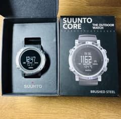 SUUNTO CORE スント コア ブラッシュド スティール 電池交換済 - メルカリ