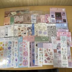 100均 デザインペーパー　シール41点のサムネイル
