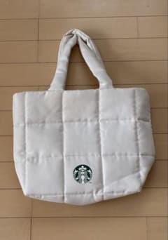 Starbucks スターバックス ホワイト キルティング トートバッグ