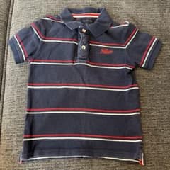 TOMMY HILFIGER ネイビー ストライプ ポロシャツ 5のサムネイル