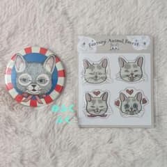최종 가격 [중고] 정리 2 품 (로손 캔 배지 + 대만 전 코하루 씰)
