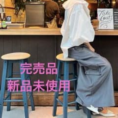 【完売品】新品Lig. wide cargo pants blue 訳ありのサムネイル