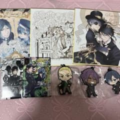 黒執事 グッズセット 色紙 ラバーストラップ 缶バッジのサムネイル