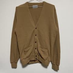 USA製 90s アクリルカーディガン ベージュ L
