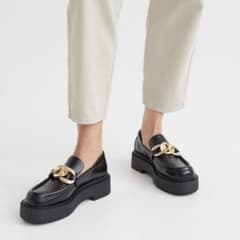 専用チェーンディテールチャンキーローファー H&M 38 ローファー厚底のサムネイル