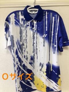【格安出品】YONEXゲームシャツ　メンズＯサイズ　青白ブルーホワイトヨネックスのサムネイル