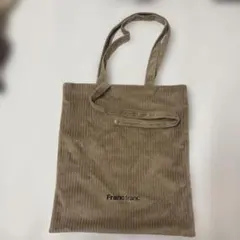 Francfranc コーデュロイ トートバッグ ブラウン