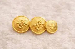 【ヴィンテージ ゴールドボタン 3個セット】