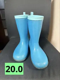 【美品】西松屋 スマートエンジェル キッズ 長靴 20cm 水色 ラメ 未記名のサムネイル