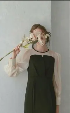 新品　Mサイズドリードール　ニアナ　ドットスリーブマーメイドドレス　ブラック