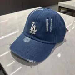 【新品未使用】MLB Dodgers デニム キャップ ダメージ加工のサムネイル