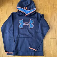 Under Armour パーカー YXL ネイビー/オレンジ