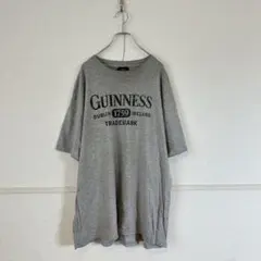 GUINNESS ギネスビール 企業 ロゴプリント Tシャツ グレー XL相当のサムネイル