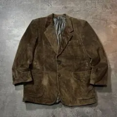 古着太畝コーデュロイテーラードジャケットブラウンオリーブアメカジトラッド