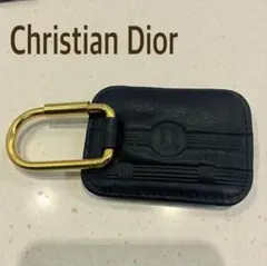 Christian Dior レザー キーケース 黒 ゴールド金具 ロゴ刻印