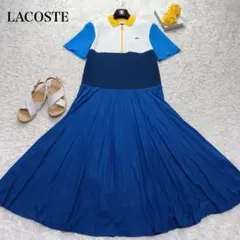 極美品　ラコステ　プリーツスカートポロシャツドレス ワンピ　定価35200円