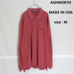 90s ASHWORTH ロングスリーブ ポロ シャツ ゴルフ トップス M