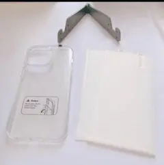 iPhone14 Pro MAX クリアラメ　ケース　保護シール2枚