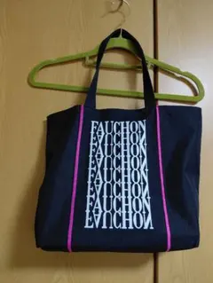 【FAUCHON】 トートバッグ ブラック ピンク