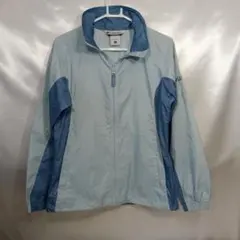 147♪ユーズド★コロンビアレディース薄手ナイロンジャケットブルーS-Mサイズ
