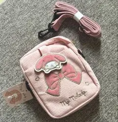 マイメロ　ピンク コーデュロイ風 バッグ