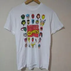 マーベル【M】キャラクター Ｔシャツ クルーネック 半袖 白 綿 カジュアルのサムネイル