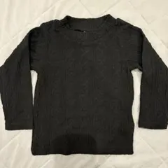 【シアバター】ジャガードハイネック長袖T