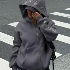 SHEIN 英語 パーカー セットアッ上のみ