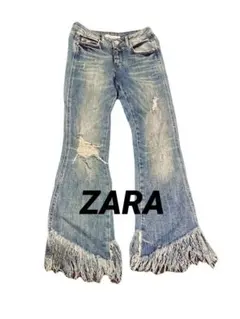 ZARA ‼️フレアデニム　フリンジデニム　34