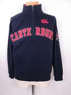 【値下げ】カンタベリー　 ジップアップ長袖カットソー　紺　赤　男女兼用　S/M