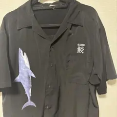 ブラック サメプリント 半袖シャツ