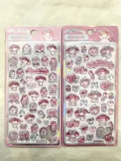 【正規品】週末限定値下げ！サンリオ　マイメロディ　3D立体シール　２枚セット