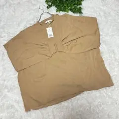 新品未使用✨THE SHOP TK ベージュ 天竺シリーズ プルオーバー Lのサムネイル