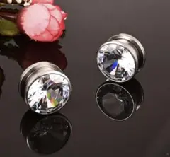 クリスタル装飾 ステンレスボディピアス 2G