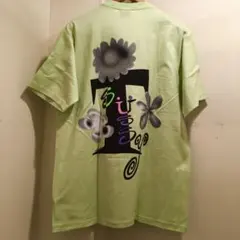 【新品未使用】STUSSY アシッドフラワーTEE ライムグリーン　M