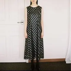 dot dress BLACK