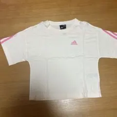 adidas 半袖Tシャツ ピンクライン J140