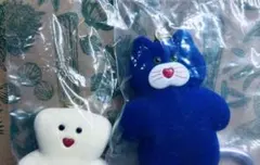 【新品２つ】mojojojo フィギュアマスコット 白くま　青ねこ