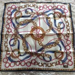 新品　CELINE 大判ハンカチーフ　リング＆チェーン柄