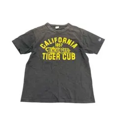 Champion プリントTシャツ　フェード　古着　ブラック　L 8Sa