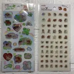 amifa ハムスター シール エポキシ　ホロぷちシール　2種セット　セリアのサムネイル