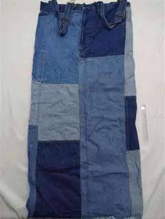 ■ロデオクラウンズ ワイドボウル デニムパッチワークスカート レディース F