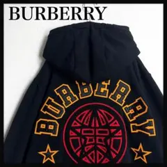 【超高価☆バックデザイン☆パイル刺繍】バーバリー アーチロゴ パーカー 超高価☆バックデザイン☆パイル刺繍】バーバリー アーチロゴ パーカー