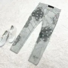 レッドペッパー✨スキニーデニム【26】ストレッチデニム　ダメージ加工　スター　星