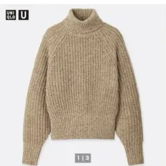 ユニクロ　U ローゲージタートルネックセーター（長袖）Ｍ