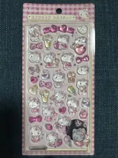 サンリオ　ハローキティ ピンク　ボンボンドロップシール